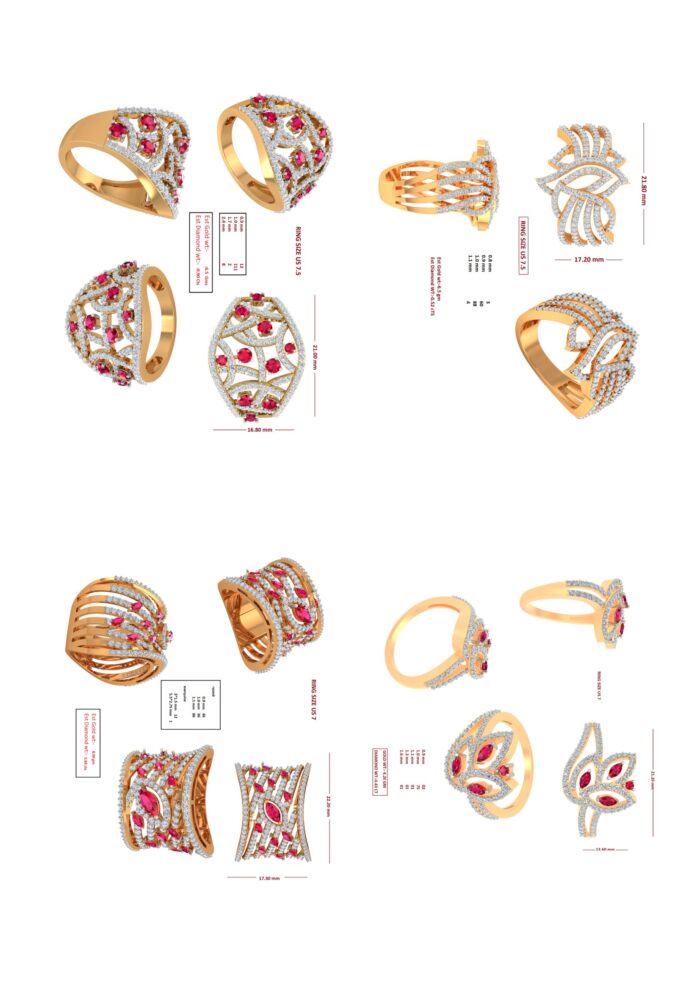 60 Cocktail Ladies Rings 10
