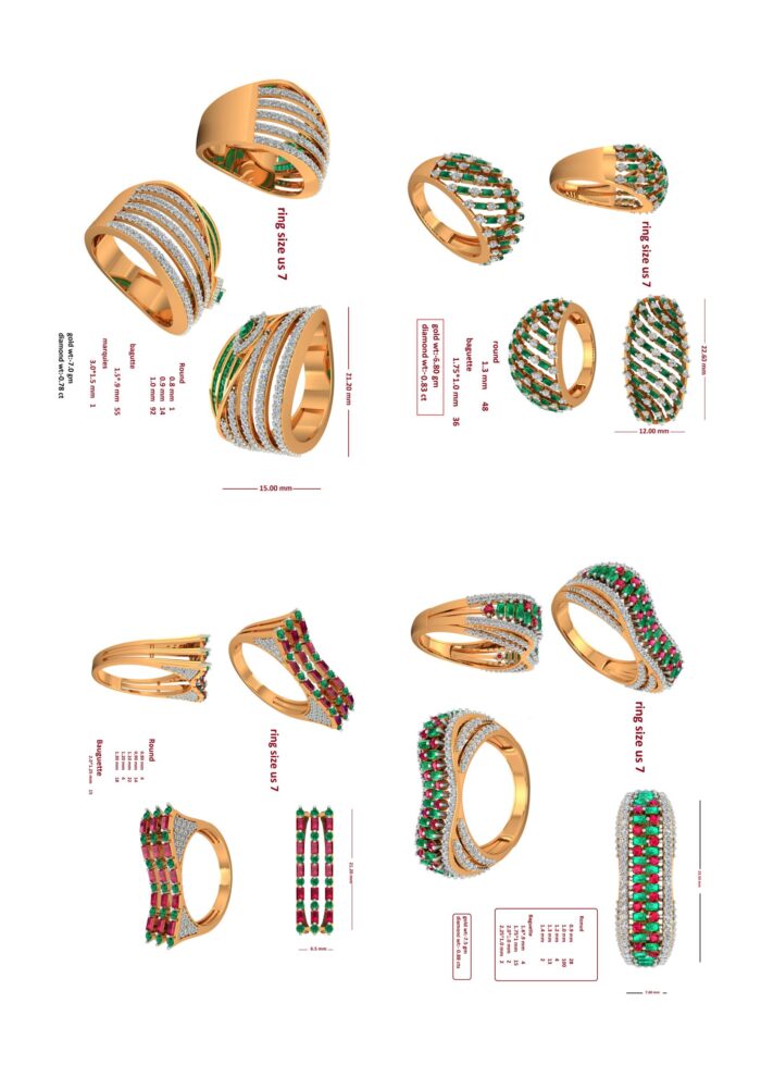 60 Cocktail Ladies Rings 12