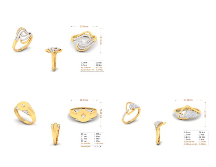 55 ladies rings 3dm and mgx 14