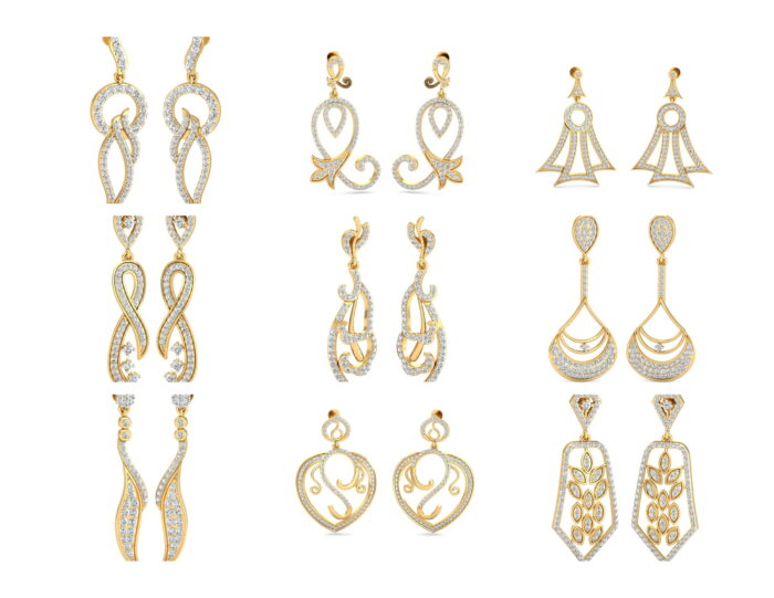 100 long earrings 10