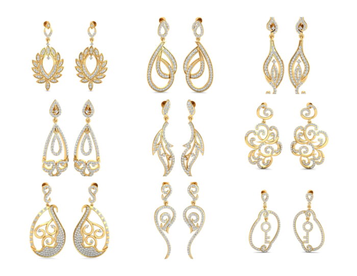100 long earrings 11