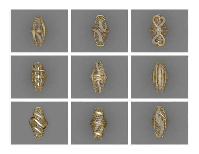 21 Light Weight Ladies Rings 3dm 1