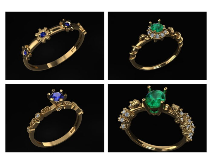30 Antique Ladies Rings stl 2 1