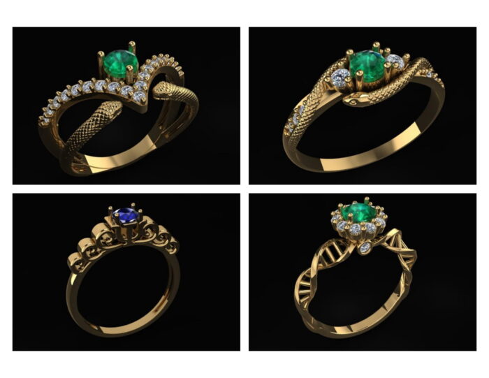 30 Antique Ladies Rings stl 3 1