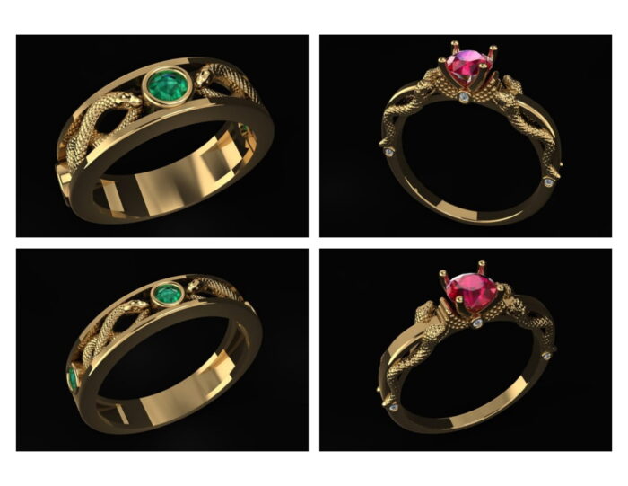 30 Antique Ladies Rings stl 4 1
