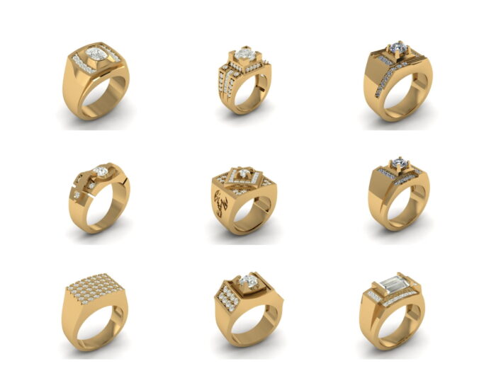 60 Gents Rings 3dm 2