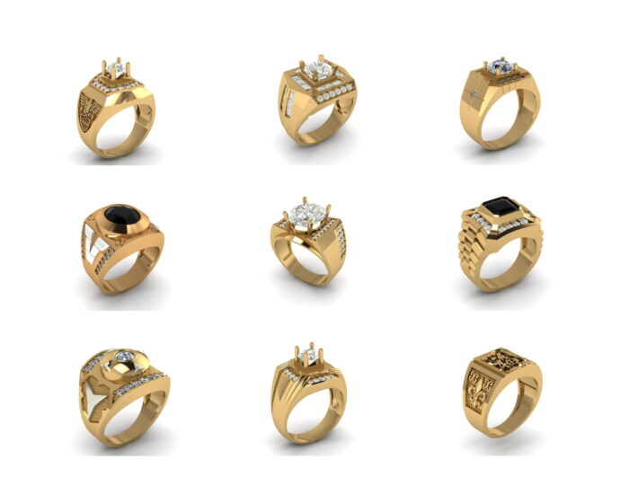 60 Gents Rings 3dm 3