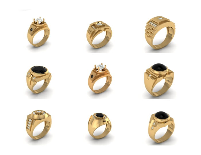 60 Gents Rings 3dm 5