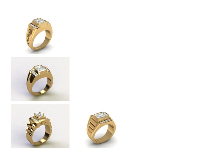 60 Gents Rings 3dm 7