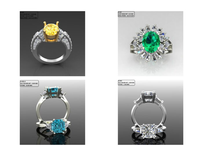 100 Solitaire Ring lot 3 15 rotated