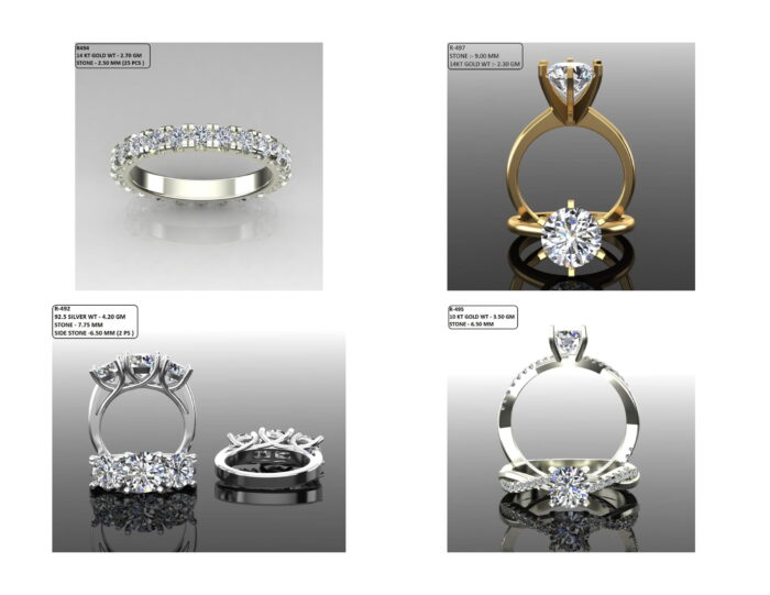 100 Solitaire Ring lot 3 24 rotated