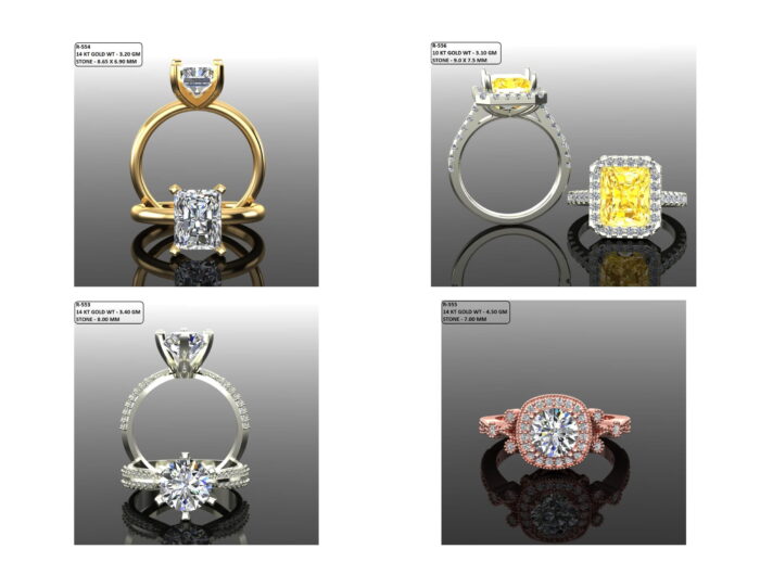 100 Solitaire Ring lot 4 14 rotated