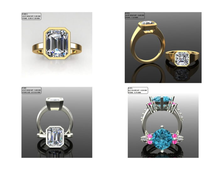 100 Solitaire Ring lot 4 18 rotated