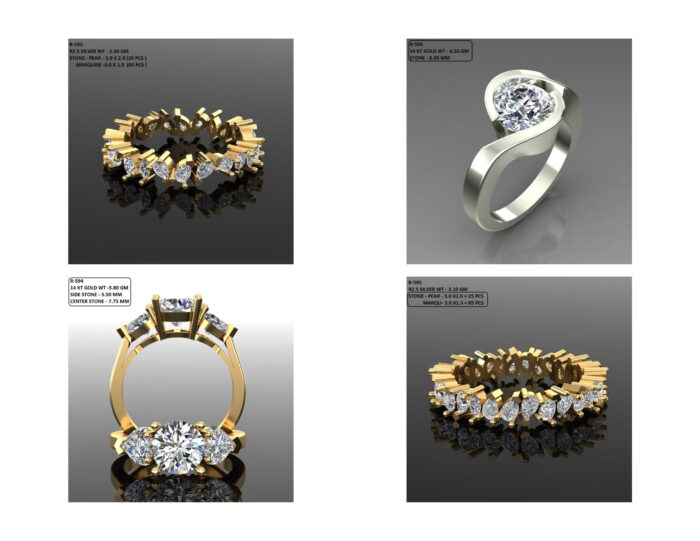 100 Solitaire Ring lot 4 24 rotated