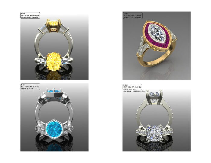 100 Solitaire Ring lot 5 10 rotated