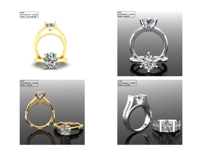 100 Solitaire Ring lot 5 20 rotated