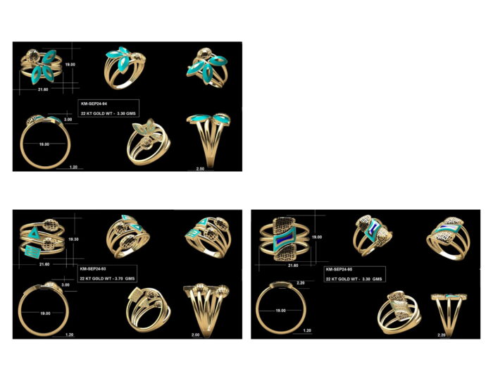 Turkish Ladies Rings 11 Lot 3 3 rotated