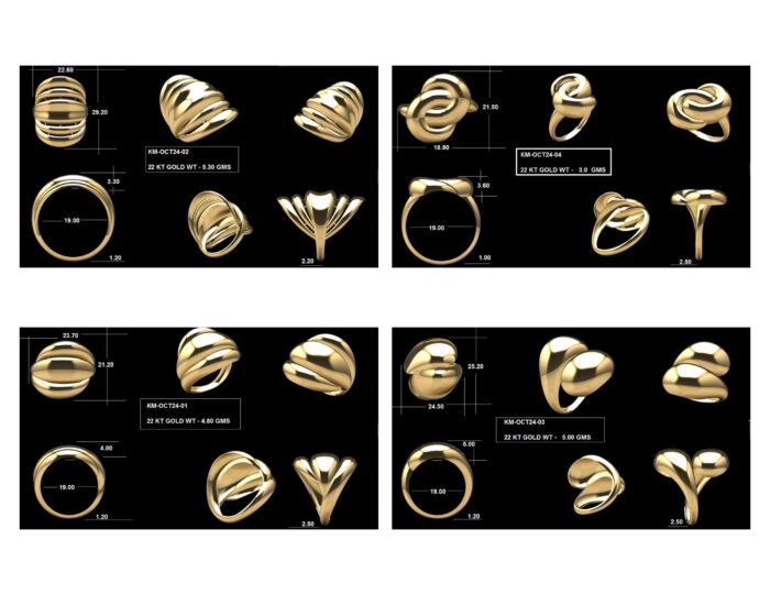 Turkish Ladies Rings 29 Lot 5. 1 rotated