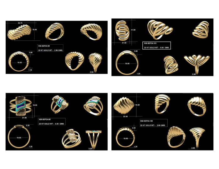Turkish Ladies Rings 29 Lot 5. 5 rotated