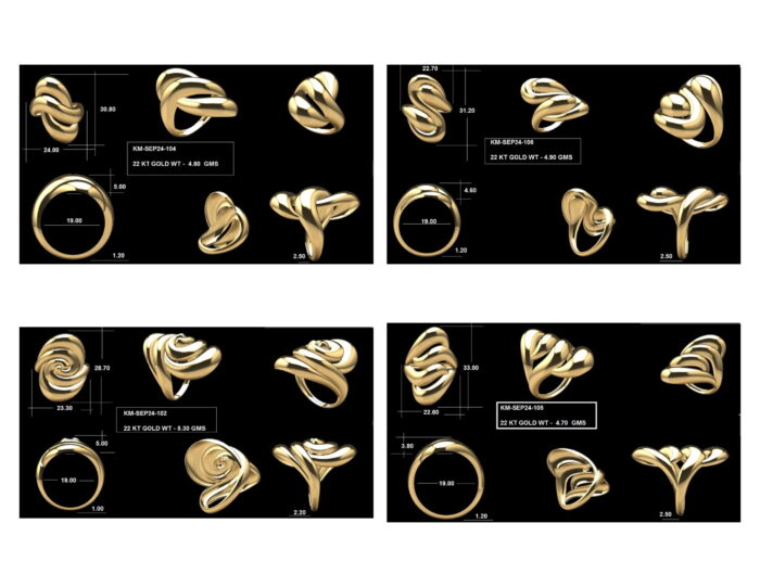 Turkish Ladies Rings 29 Lot 5. 6 rotated
