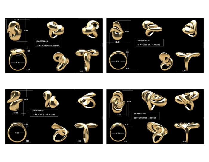Turkish Ladies Rings 29 Lot 5. 7 rotated