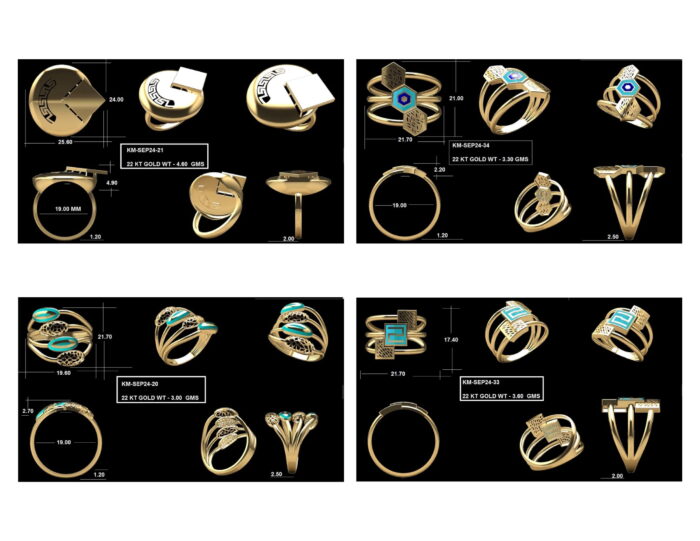 Turkish Ladies Rings 31 Lot 7. 2 rotated