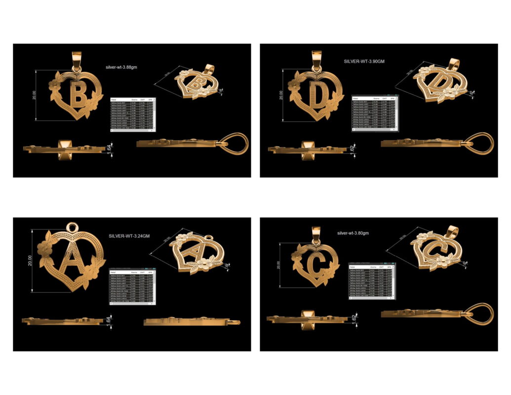 Alphabet Letter Pendants 2025 1