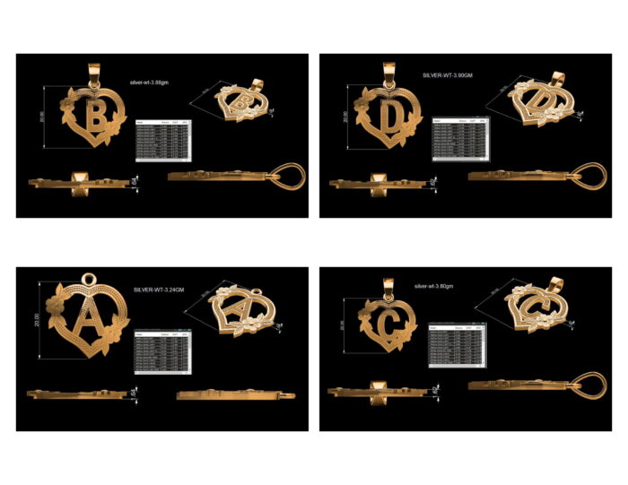 Alphabet Letter Pendants 2025 1
