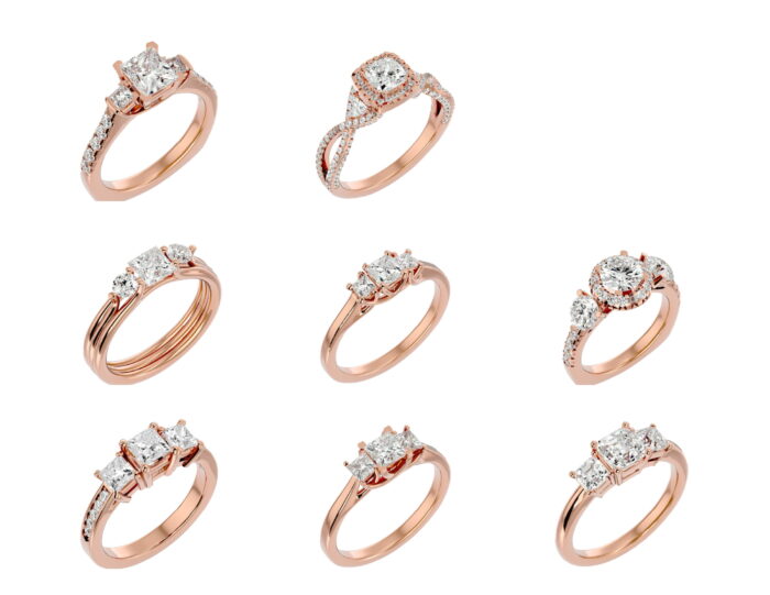 3 Stones 17 Solitire Rings Lot 1 2
