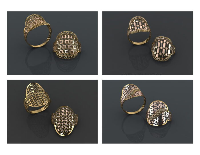PM 10 Ladies Rings STL and 3dm Lot 4 1