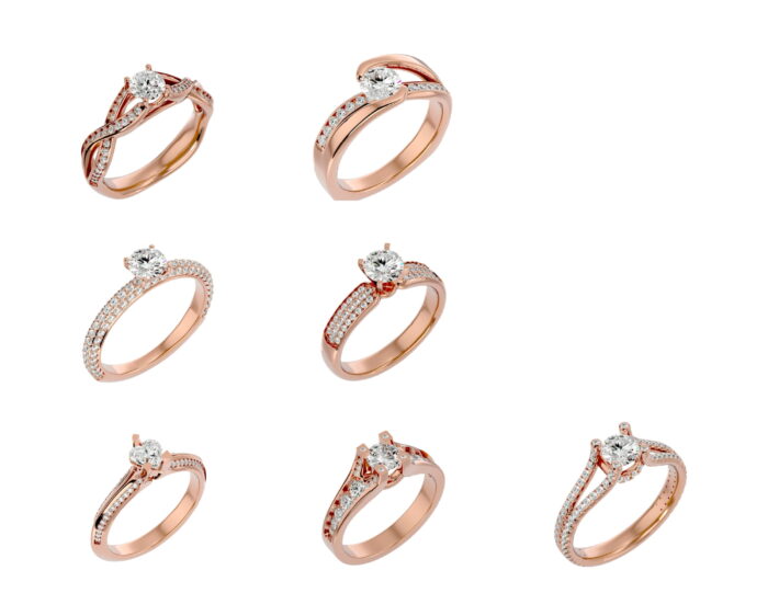 Solitare ring 1 70 4vr 3vd 8