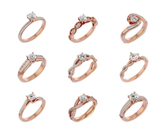 Solitare ring 2 70 4vr 3vd 1