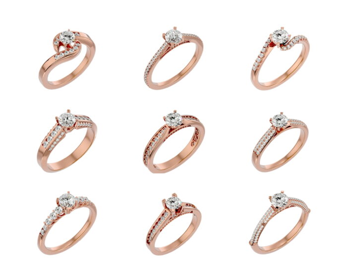 Solitare ring 2 70 4vr 3vd 2