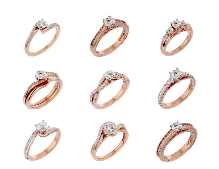 Solitare ring 2 70 4vr 3vd 5