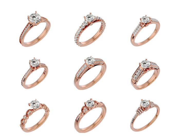 Solitare ring 2 70 4vr 3vd 6