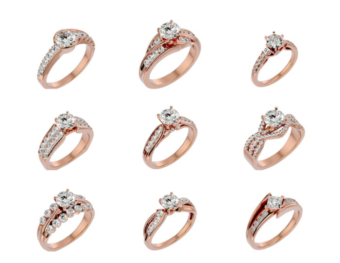 Solitare ring 2 70 4vr 3vd 7