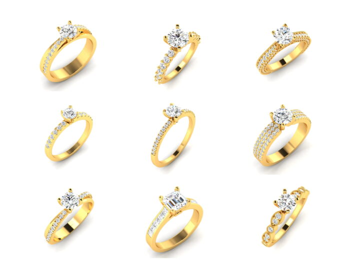 Solitare ring 37 4vr 1vd 1