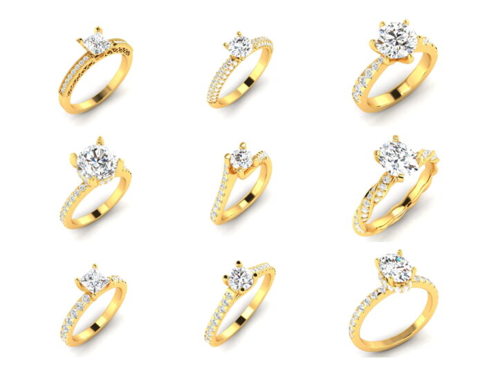 Solitare ring 37 4vr 1vd 2