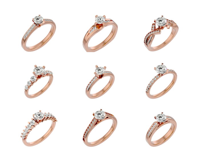 Solitare ring 69 4vr 3vd 5