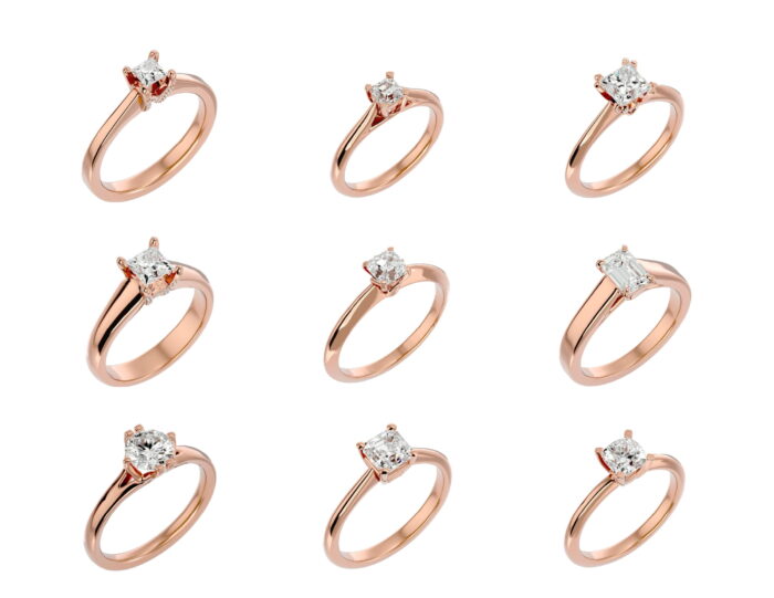 Solitare ring 75 4vr 3vd 1