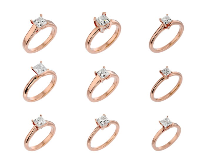Solitare ring 75 4vr 3vd 2