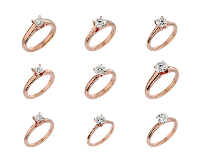 Solitare ring 75 4vr 3vd 3