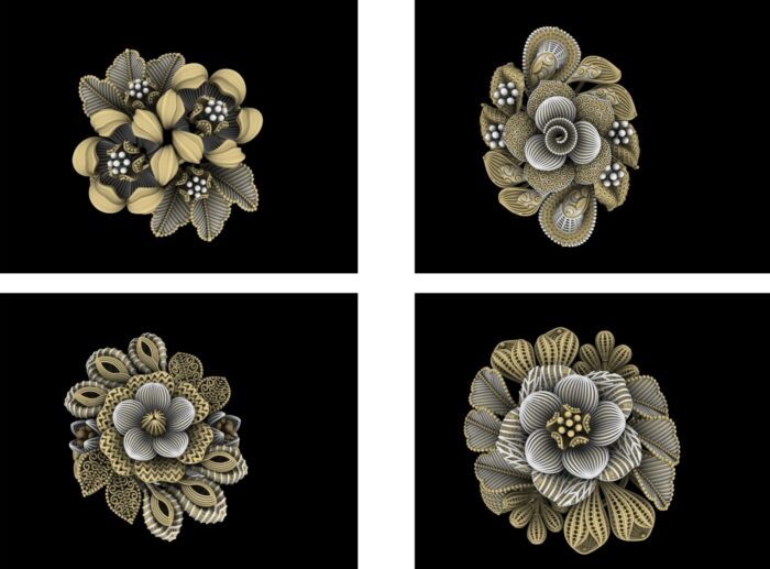 PM 19 Ladies Flower Rings Lot 12 1