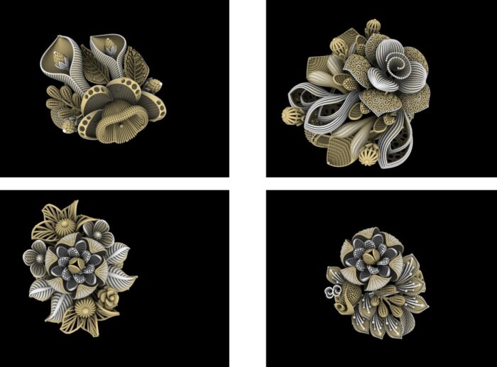 PM 19 Ladies Flower Rings Lot 12 2