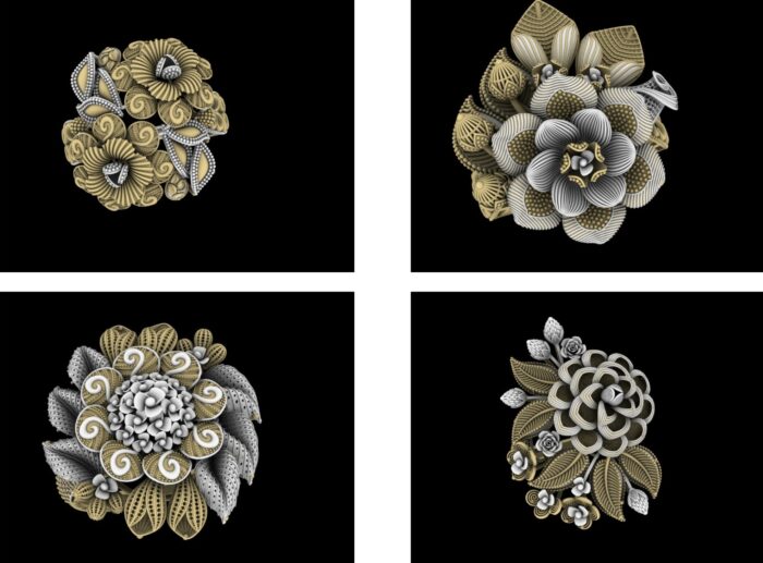 PM 19 Ladies Flower Rings Lot 12 3