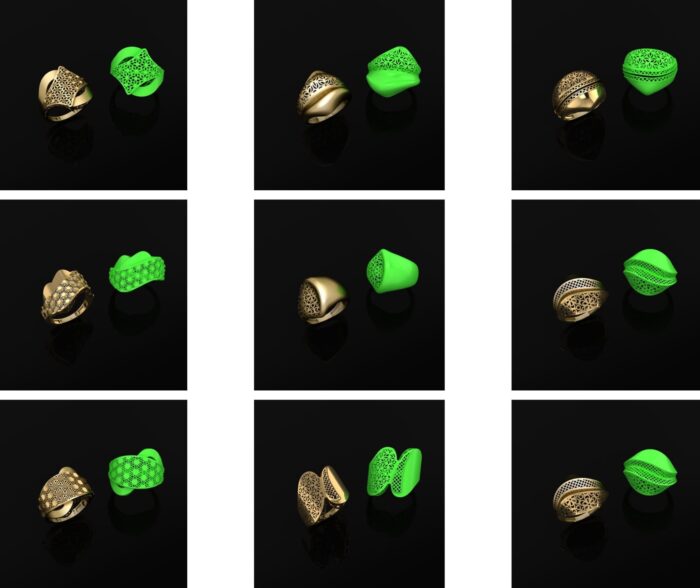 PM 20 Ladies Turkish Rings Lot 13. 2 rotated