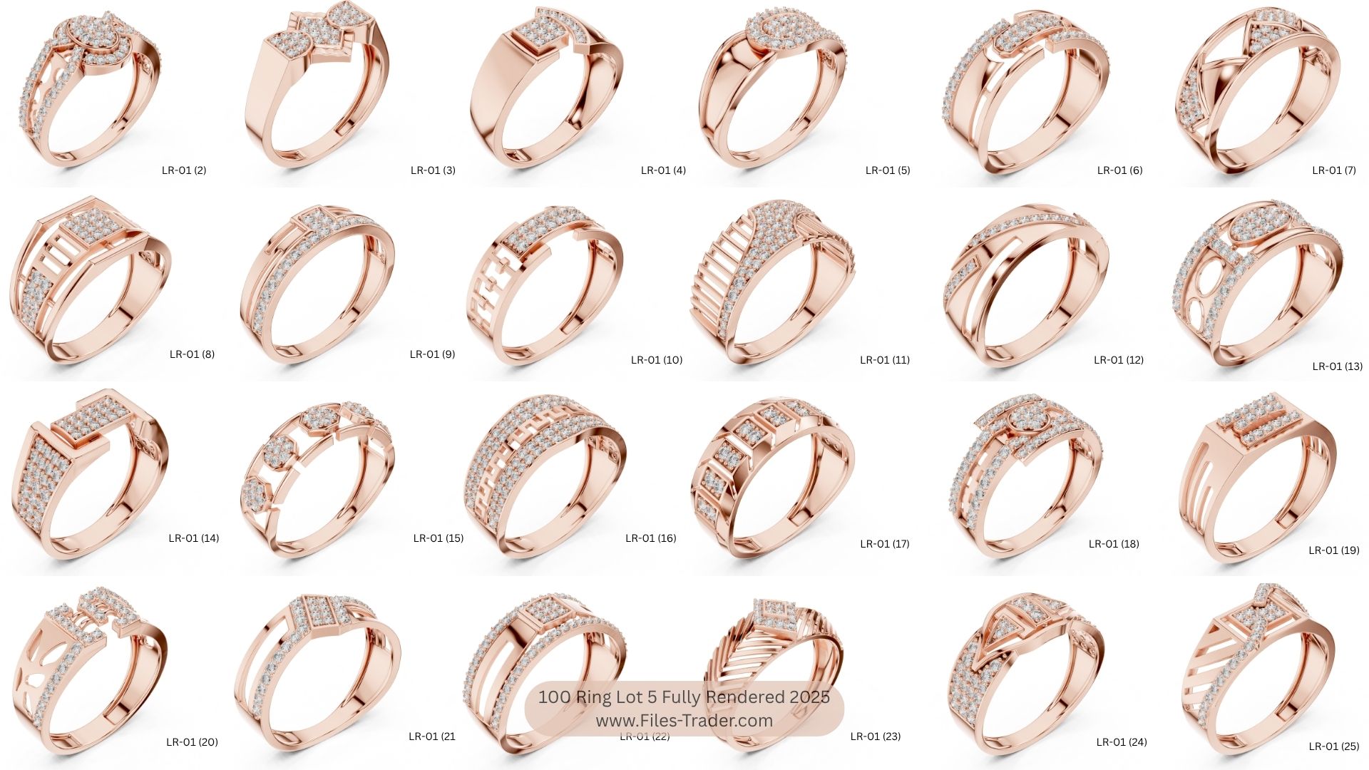 100 Ladies Ring Lot 5 Fully Rendered 1
